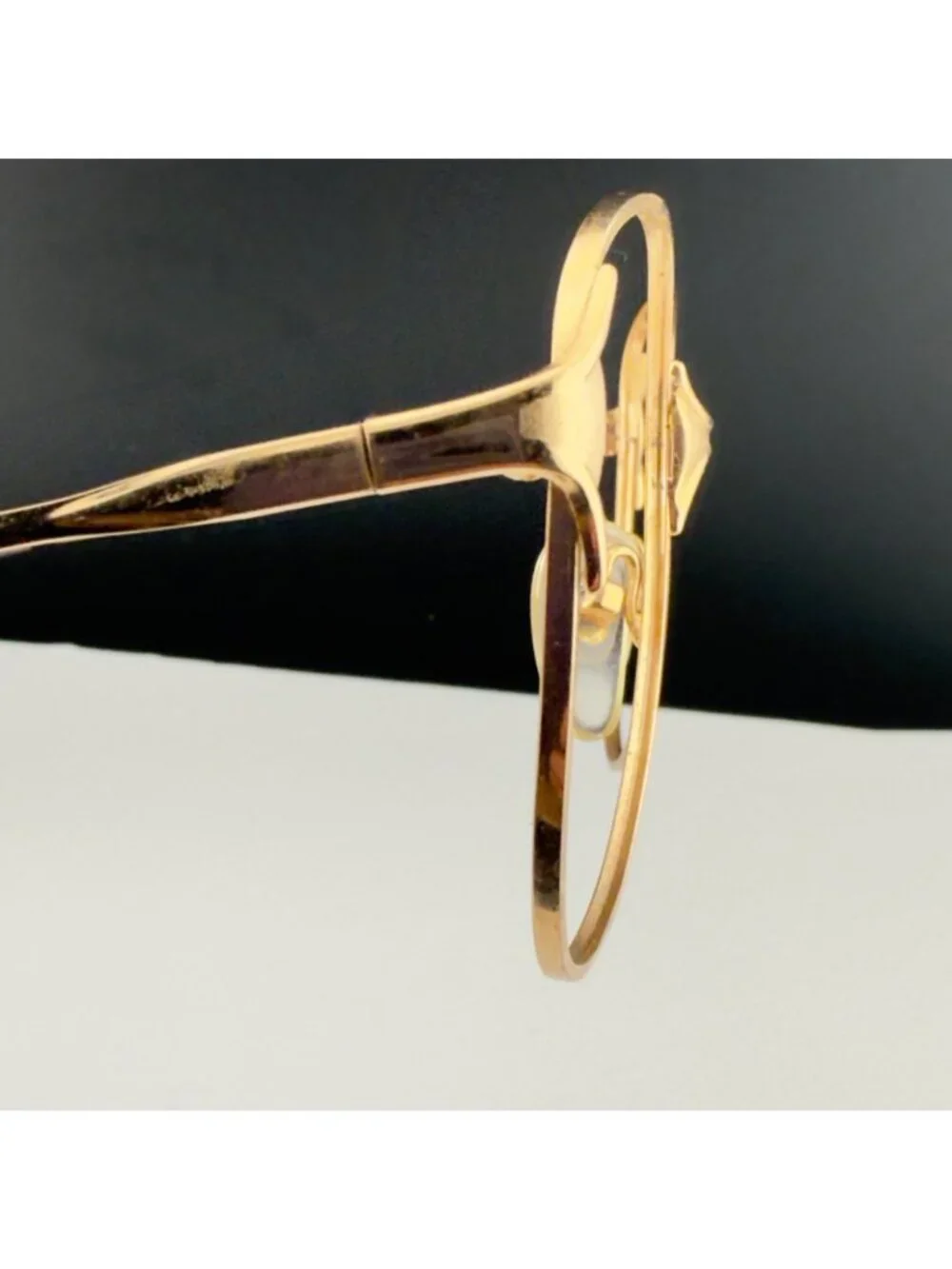 Vintage Terri Brogan Marcolin Gold Metal Frame Eyeglasses Frames 54 16 135
